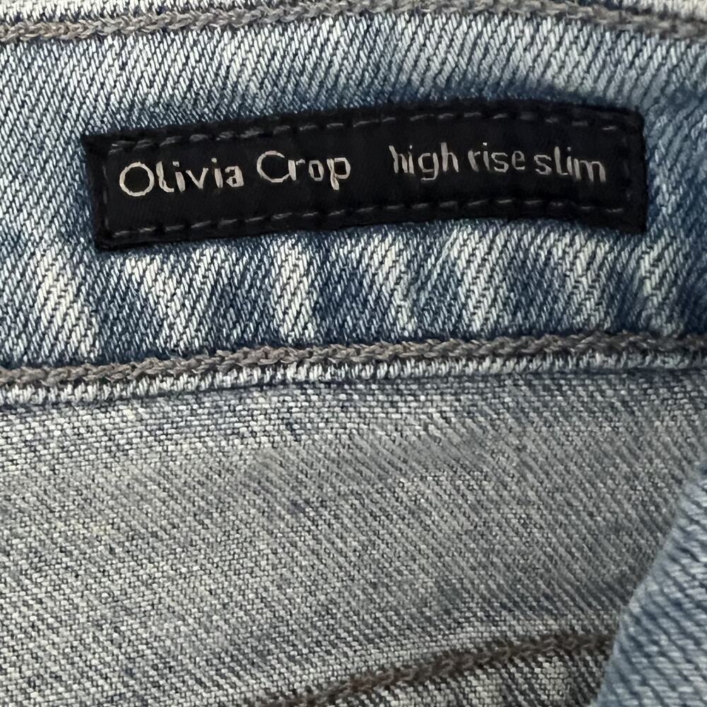Citizens Of Humanity Jeans 28 Olivia Crop Blue Denim High Rise Slim Button Fly - Picture 4 of 13